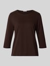 s.Oliver RED LABEL Regular Fit 3/4-Shirt aus reiner Baumwolle Dunkelbraun
