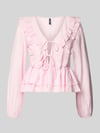 VERO MODA Regular Fit Langarmbluse aus Viskose-Mix Modell 'ZOEY' Rosa
