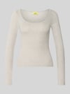 JJXX Shirt met lange mouwen met u-hals model 'STAR' Lichtgrijs