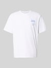 JACK & JONES t-shirt o kroju relaxed fit z nadrukiem z napisem model 'Photo' Biały