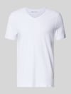 MCNEAL t-shirt z dekoltem w serek i zrolowanym brzegiem Biały