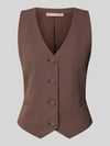 Christian Berg Cocktail regular fit bodywarmer met v-hals Leem