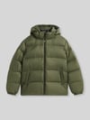 Tommy Jeans Relaxed Fit Daunenjacke mit Kapuze Oliv