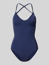 PUMA Badpak met V-hals. Marineblauw