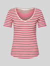 Marc O'Polo Regular fit T-shirt van slubjersey Felroze