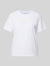 COMMA Regular Fit T-Shirt mit Motiv-Print Offwhite