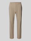 Cruna slim fit broek met paspelzakken op het zitvlak Beige