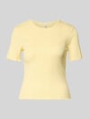 ONLY Slim fit T-shirt van Katoenmix Model 'TENNA' Lichtgeel