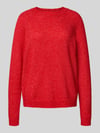 PIECES Regular Fit Strickpullover mit Raglanärmeln Modell 'JULIANA' Rot