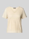 VERO MODA Regular Fit T-Shirt mit Ausbrenner-Effekt Modell 'MAYA' Offwhite