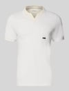 s.Oliver RED LABEL Regular Fit Poloshirt aus reiner Baumwolle Modell 'OPEN COLLAR POLO' Weiss