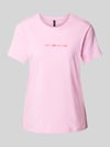 VERO MODA Regular Fit T-Shirt aus reiner Baumwolle Modell 'VANESSA' Hellrosa
