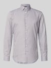 Jake*s Slim Fit Business-Hemd mit Kentkragen Dunkelbraun