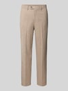 Lindbergh Regular Fit Stoffhose mit Bügelfalten Sand