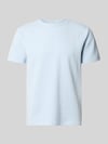 Selected regular fit T-shirt van katoenmix model 'SANDER' Lichtblauw