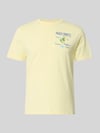 MC2 Saint Barth T-Shirt mit Stitchings Modell 'PORTOFINO' Hellgelb