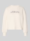 Armani Exchange Sweatshirt mit Logo-Print und Rundhalsausschnitt Offwhite