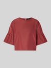 Weekend Max Mara Top bluzkowy o skróconym kroju z dodatkiem bawełny model 'BREAK' Ciemnoczerwony