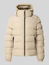 Superdry Gewatteerd jack met labelstitching en capuchon Offwhite