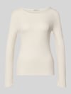 OPUS Slim Fit Langarmshirt aus Modal-Mix Modell 'Smallo' Sand