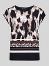 Betty Barclay męski t-shirt o kroju regular fit z przyszytym brzegiem Piaskowy