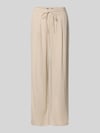 VERO MODA Loose Fit Weite Hose aus Viskose-Leinen-Mix Modell 'JESMILO' Sand