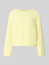 American Vintage Strickpullover aus Alpaka-Leinen-Mix Modell 'VITOW' Hellgelb