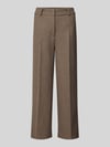 CAMBIO Wide Fit stoffen broek met viscose-wol-aandeel model 'California' Middenbruin