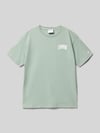 Champion T-shirt met labelprint en ronde hals Rietgroen