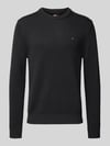Tommy Jeans Regular Fit Strickpullover aus reiner Baumwolle Black