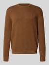 Tommy Jeans Regular Fit Strickpullover aus reiner Baumwolle Mittelbraun