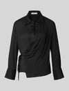 MANGO Hemdbluse mit Schnürverschluss Black
