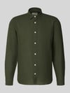 ONLY & SONS Slim Fit Freizeithemd aus Baumwoll-Leinen-Mix Modell 'CAIDENLS SOLID' Oliv