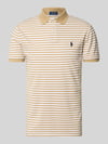 Polo Ralph Lauren Slim Fit Poloshirt aus reiner Baumwolle Modell 'YD MESH STRIPE POLO' Beige