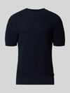 BOSS Regular Fit Strick-Shirt aus reiner Baumwolle Modell 'H-NILTON' Marine