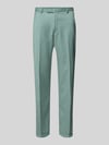 MCNEAL Spodnie do garnituru o kroju slim fit z dodatkiem lnu Zielony