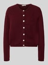 American Vintage Kardigan o kroju relaxed fit z mieszanki wełny i alpaki model 'VITOW' Bordowy