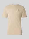 Blend T-shirt z haftem model 'KAAN' Beżowy