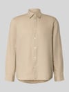 Selected Regular Fit Freizeithemd aus Leinen-Baumwoll-Mix Modell 'CLAY LINENBLEND' Sand
