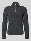 ONLY & SONS Regular Fit Troyer mit kurzem Reißverschluss Modell 'JOIN' Anthrazit
