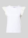 PIECES Regular Fit T-Shirt aus reiner Baumwolle Modell 'PANDRIA' Weiss