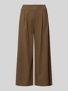 s.Oliver RED LABEL relaxed fit culotte in gestructureerde look Middenbruin