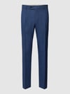 Carl Gross Slim Fit Anzughose aus Leinen mit Bügelfalten Modell 'Tomte' Marine