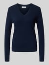 Christian Berg Woman Strickpullover mit V-Ausschnitt Dunkelblau