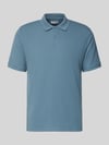 JACK & JONES Regular Fit Poloshirt mit Strukturmuster Modell 'AUSTIN' Jeansblau