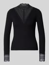 ONLY Slim Fit Langarmshirt aus Viskose-Mix Modell 'TILDE' Black