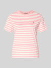 GANT T-Shirt mit Rundhalsausschnitt und Label-Stitching Hellrosa