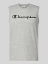 Champion Top mit Logo und Rundhalsausschnitt Hellgrau Melange