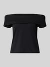 MORE & MORE Blouseshirt in off-shoulder-design Zwart