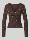 ONLY Regular Fit Langarmshirt aus Baumwoll-Mix Modell 'FENJA' Schoko Melange